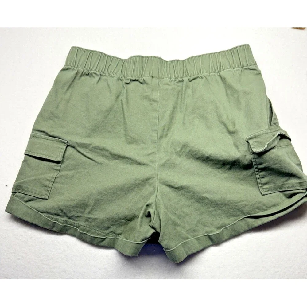 Lucky Brand Olive Green Cargo Shorts Women's Small Pull On Utility Pockets